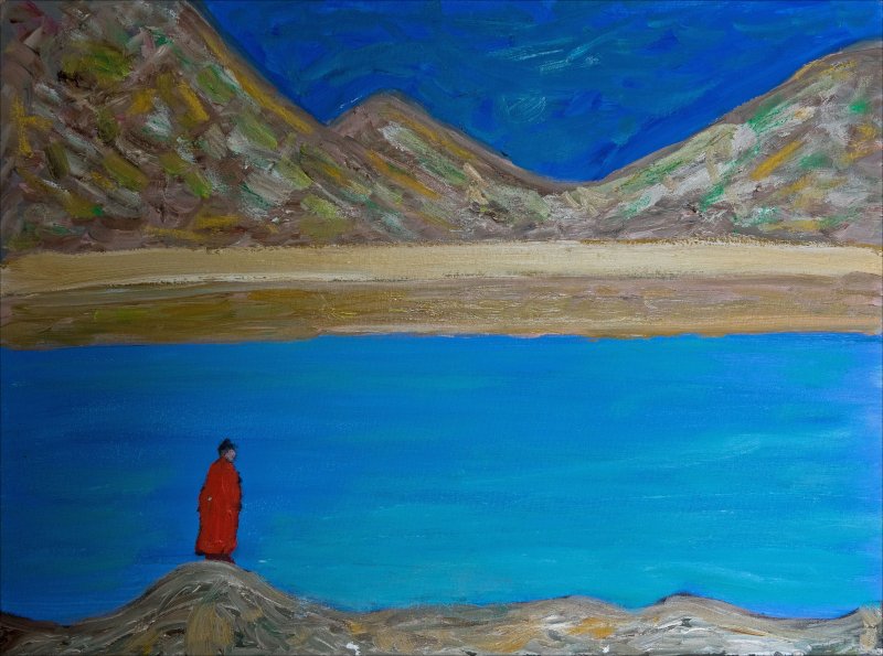 Tibet, 2023, 61x45 cm, olio su tela